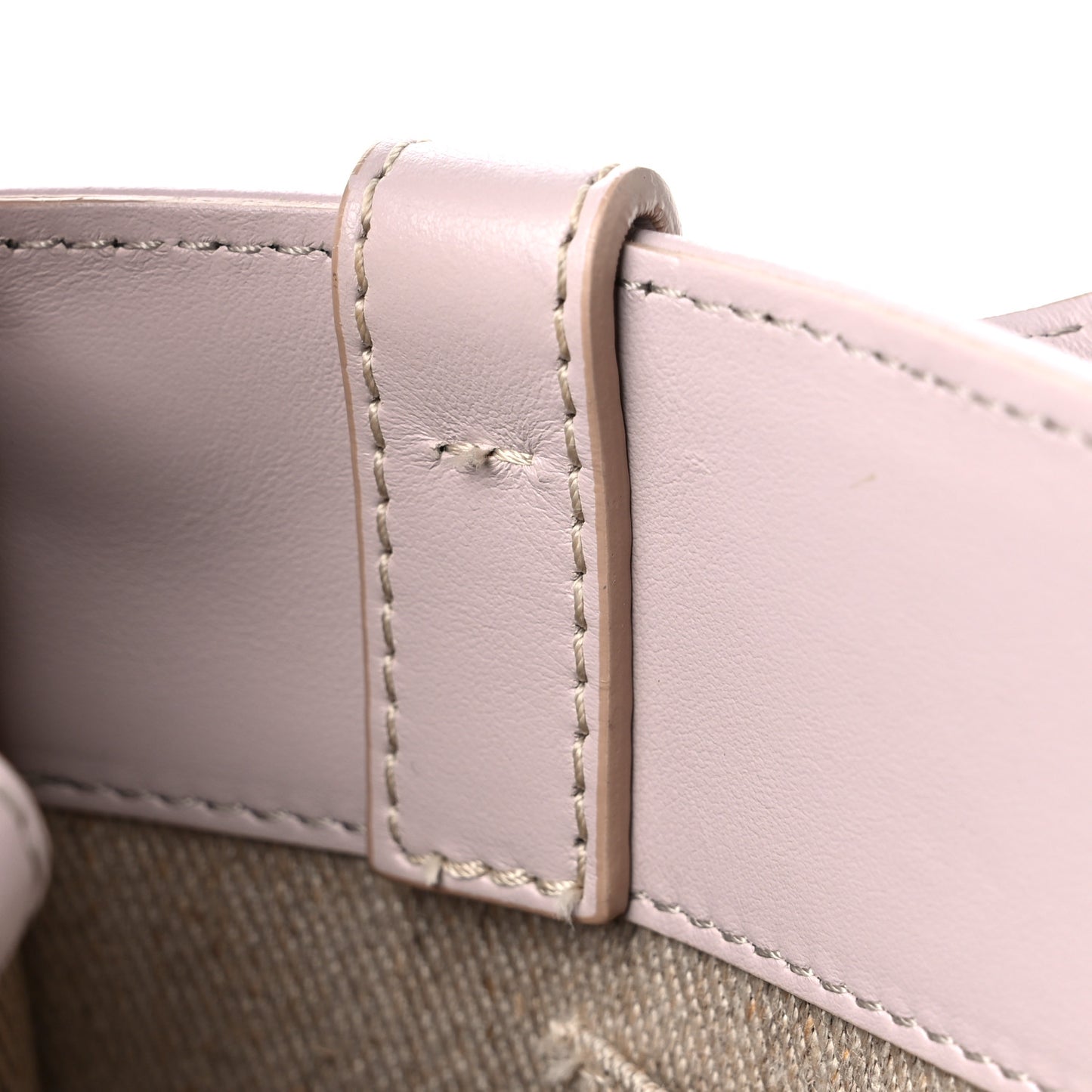 Calfskin Small Woody Ribbon Tote Cement Pink