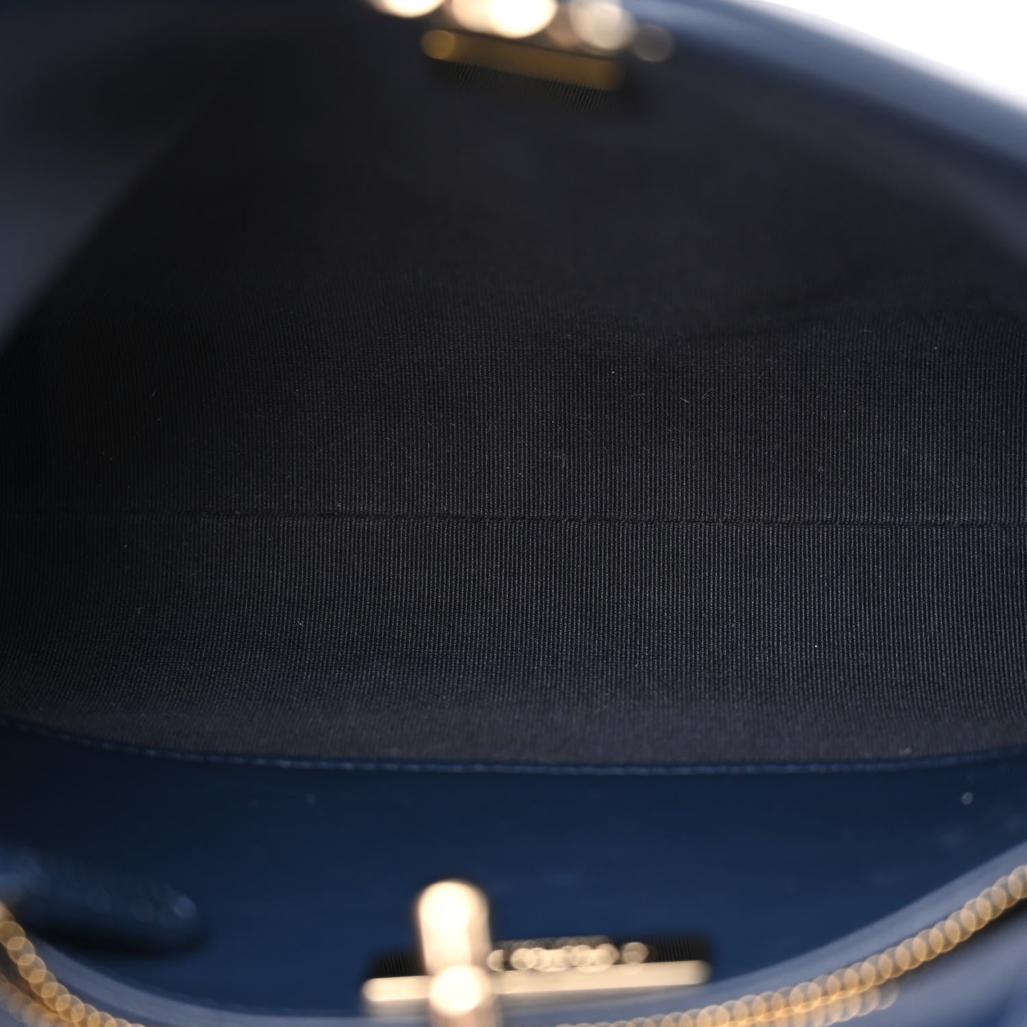 Chanel Shiny Crumpled Calfskin Quilted Mini 31 Shopping Bag Navy Blue 5 of 9