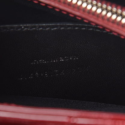 Saint Laurent Patent Y Quilted Monogram Small Loulou Chain Satchel Palissandre 7 of 12
