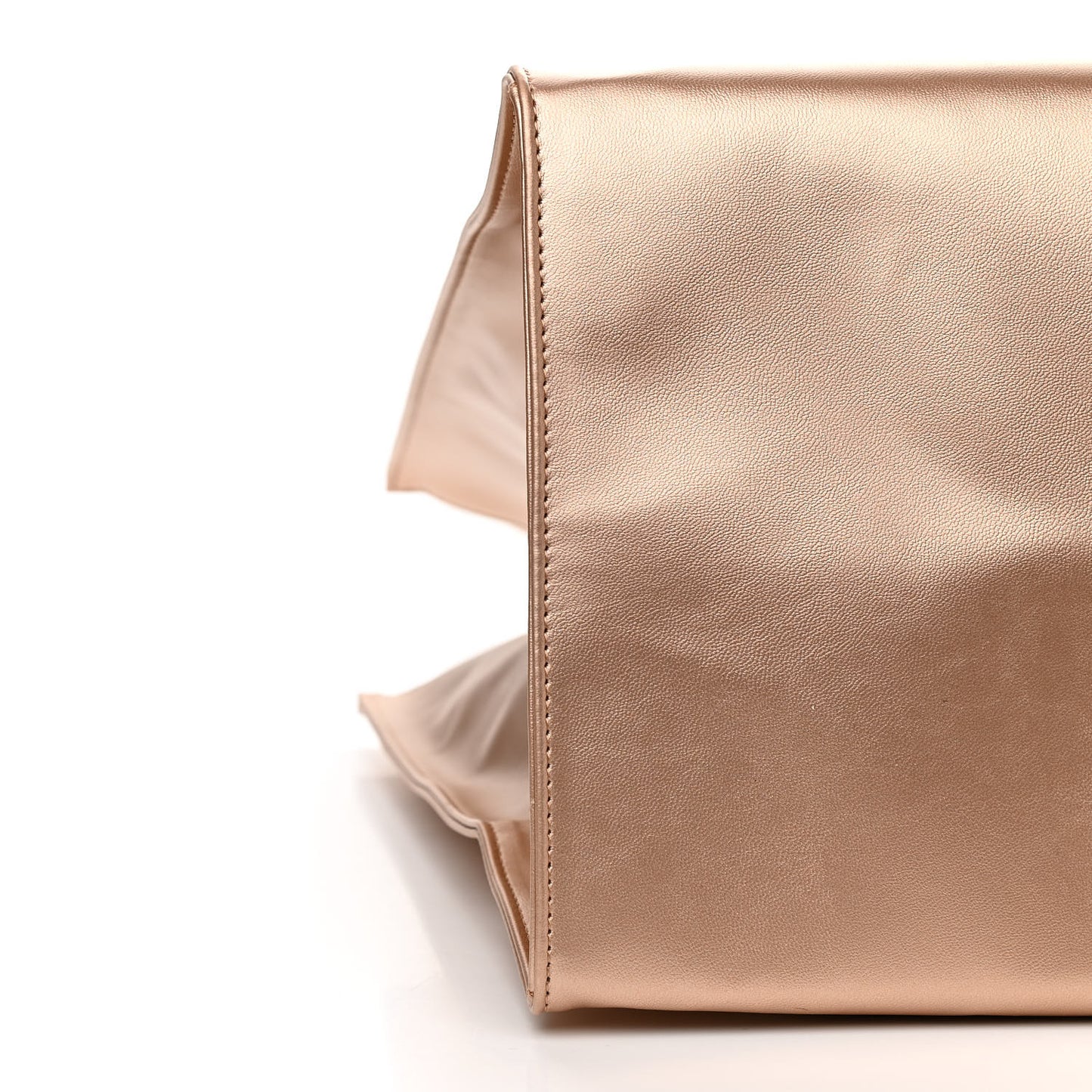 Metallic Vegan Leather Large Shopping Bag