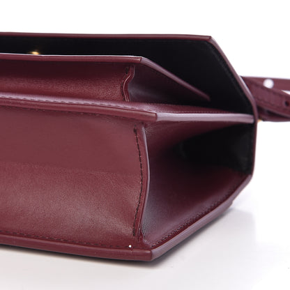 Balenciaga Box Calfskin XS Sharp Top Handle Bag Burgundy 7 of 9