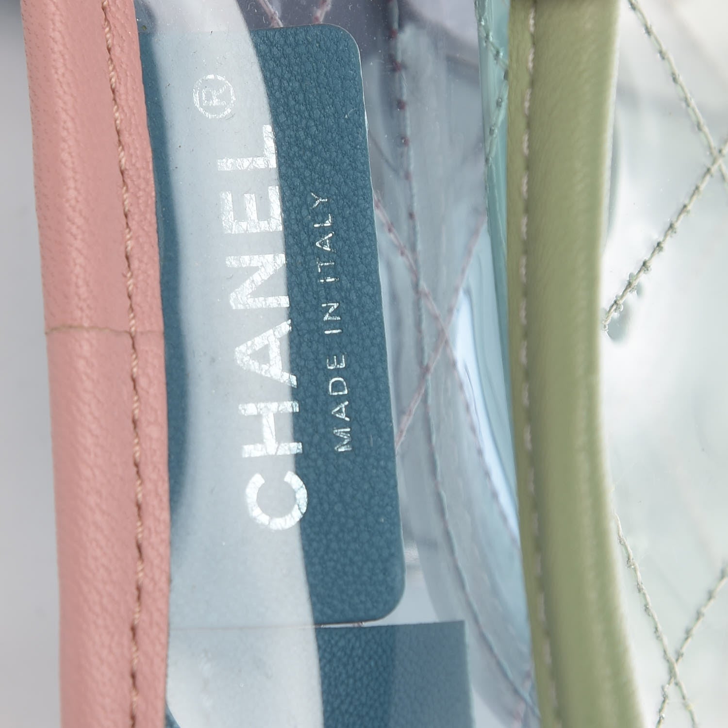 Chanel Lambskin PVC Quilted Mini Coco Splash Flap Blue Green 7 of 10