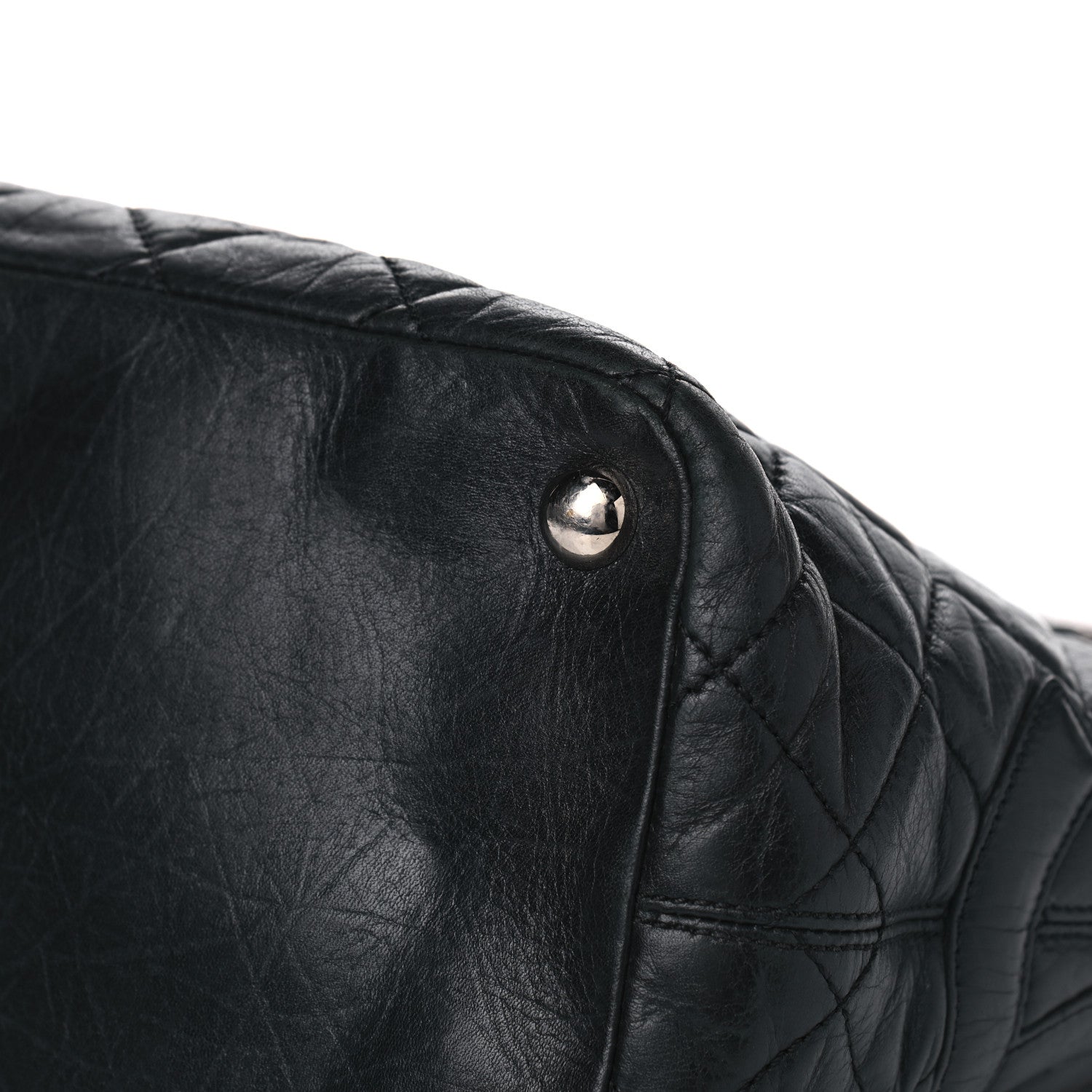 Chanel Aged Calfskin Quilted Large Cotton Club Tote Black 12 of 17