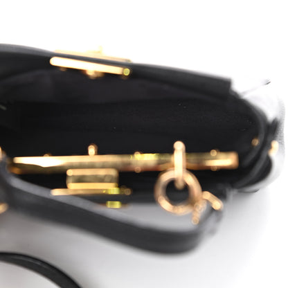 Fendi Nappa Micro Peekaboo Iconic Satchel Black 5 of 9