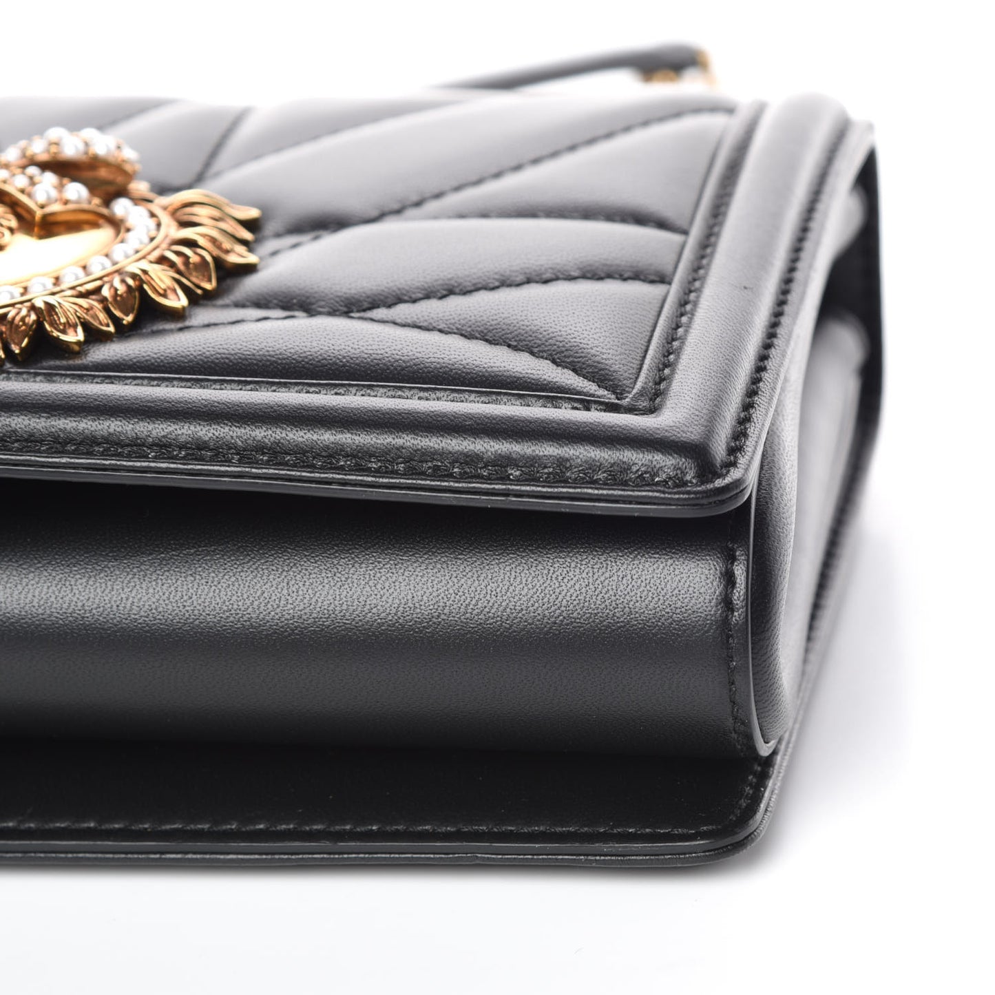 Calfskin Medium Devotion Crossbody Bag Black