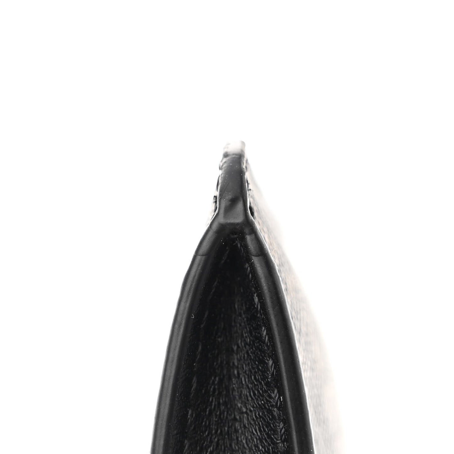 Triomphe Canvas Lambskin Phone Pouch With Flap Black