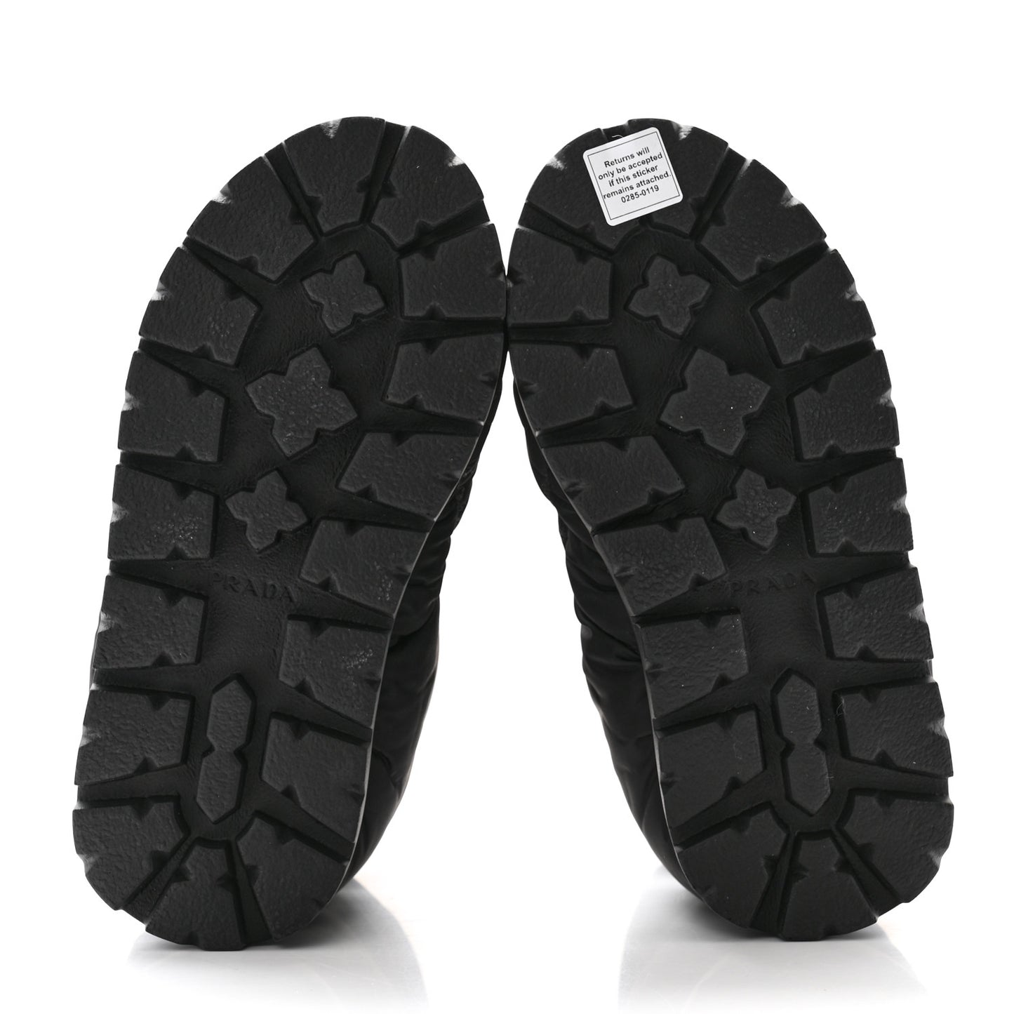 Re-Nylon Piuma Triangle Logo Padded Drawcord 20mm Snow Boots 35 Black