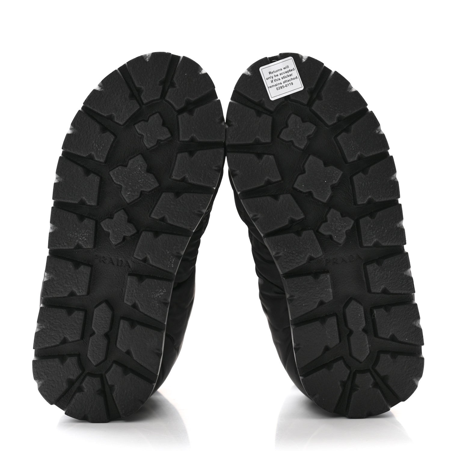 Prada Re-Nylon Piuma Triangle Logo Padded Drawcord 20mm Snow Boots 35 Black 5 of 8