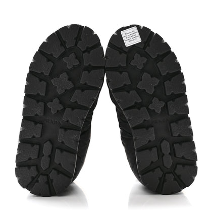 Prada Re-Nylon Piuma Triangle Logo Padded Drawcord 20mm Snow Boots 35 Black 5 of 8