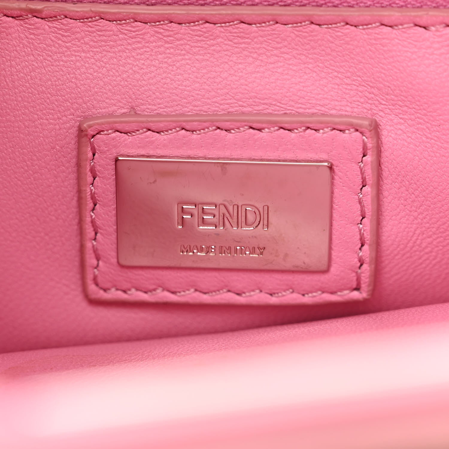 Fendi Shearling Nappa Mini Peekaboo Iconic Satchel Lollypop 7 of 14