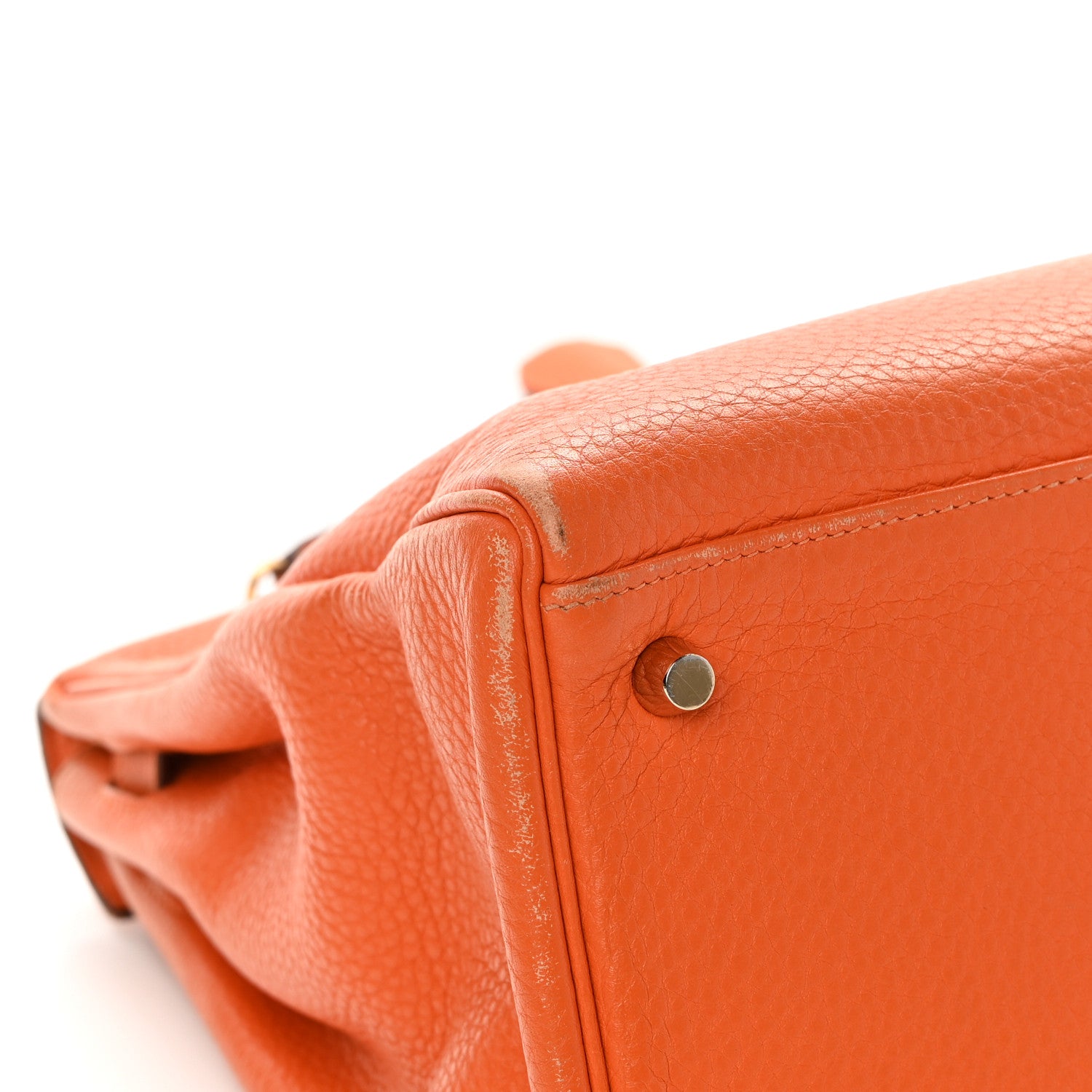 Hermes Taurillon Clemence Kelly Retourne 35 Orange 12 of 25