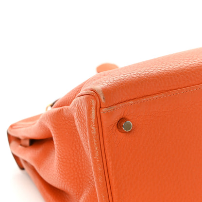 Hermes Taurillon Clemence Kelly Retourne 35 Orange 12 of 25