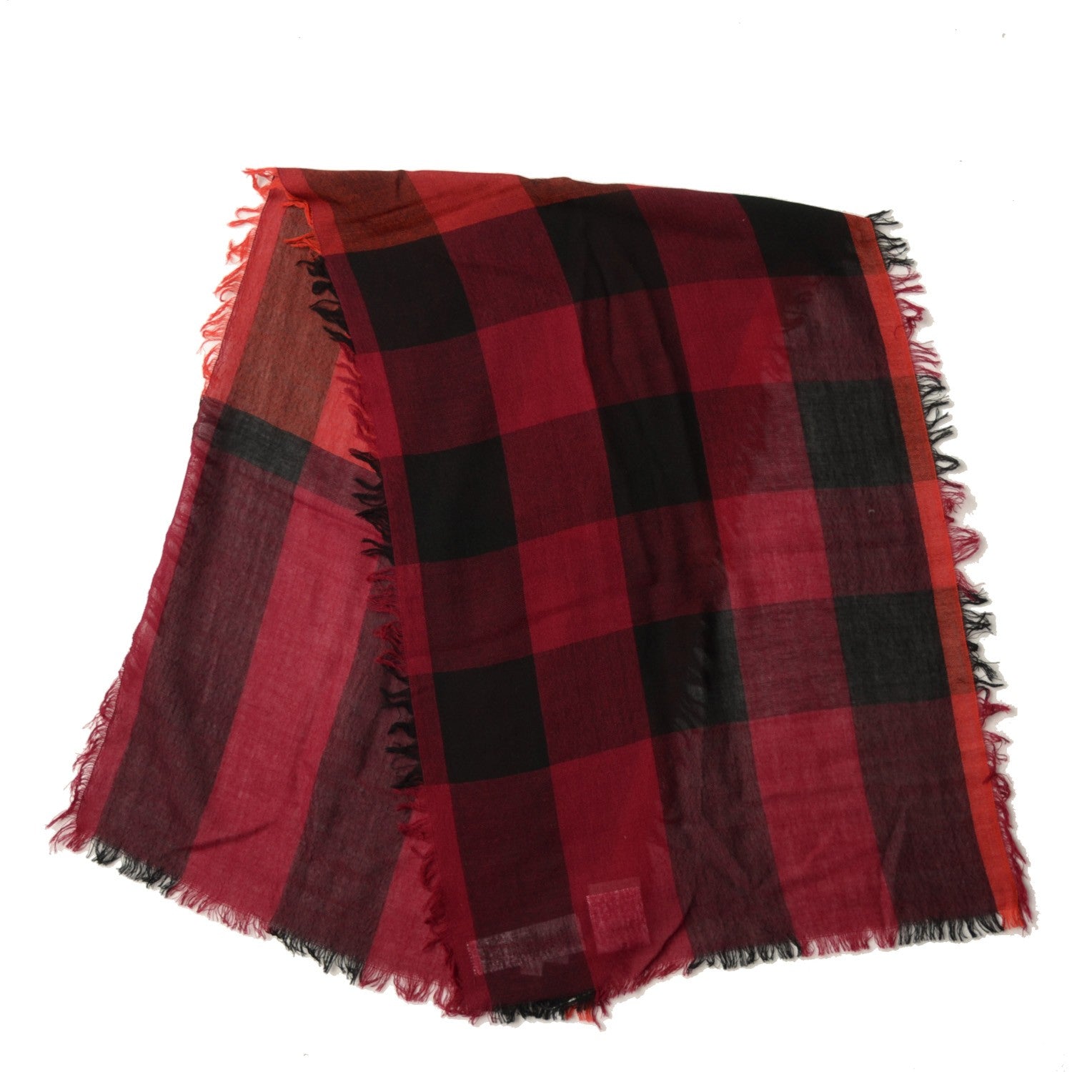 Burberry Merino Wool Mega Check Scarf Bright Russet 3 of 7