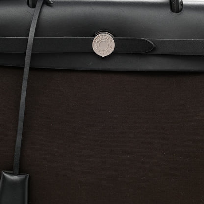 Hermes Toile H Berline Vache Hunter Herbag Zip 31 PM Ebene Black 10 of 15
