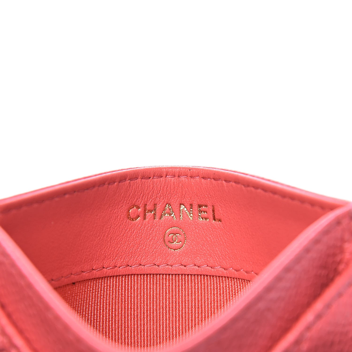 Chanel Caviar Quilted Card Holder Pink 5 of 8