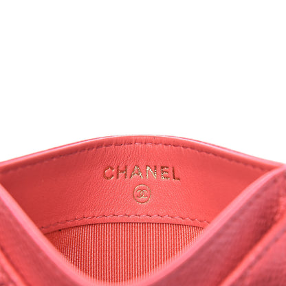 Chanel Caviar Quilted Card Holder Pink 5 of 8