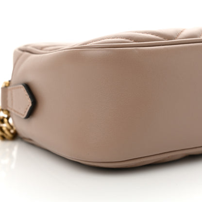 Gucci Calfskin Matelasse Small GG Marmont Chain Shoulder Bag Porcelain Rose 9 of 11