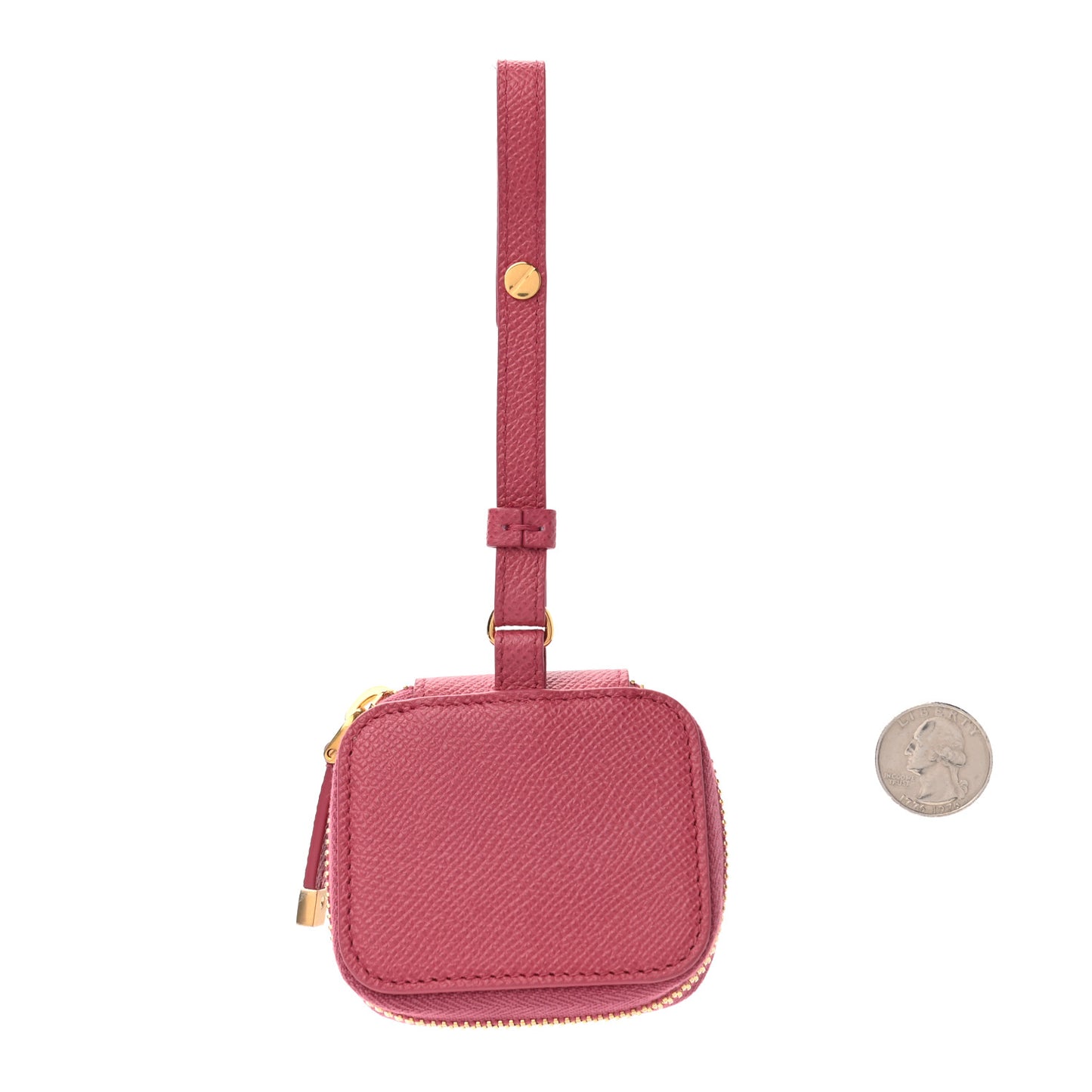 Grained Calfskin 30 Montaigne Airpods Case Pink