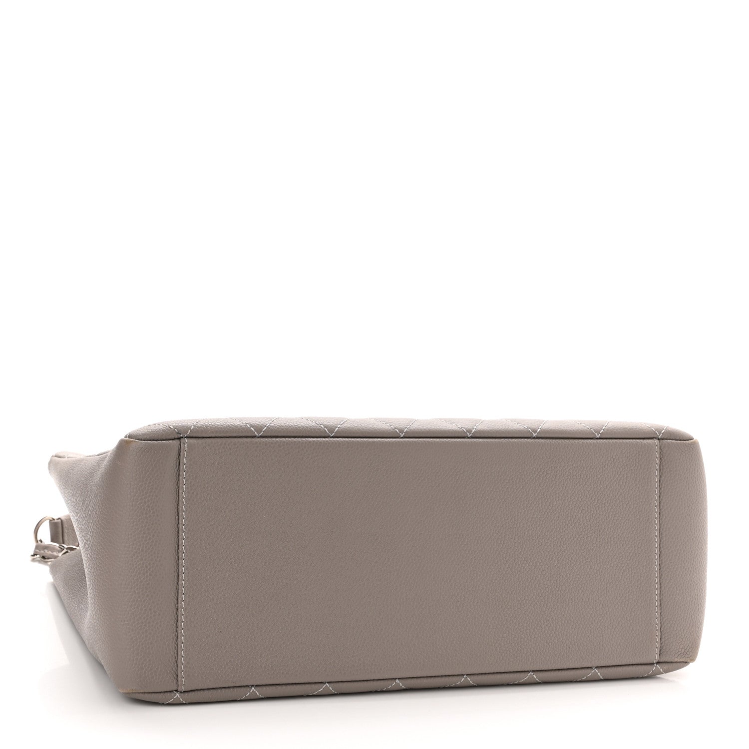Chanel Caviar Quilted Grand Shopping Tote GST Light Grey 4 of 12