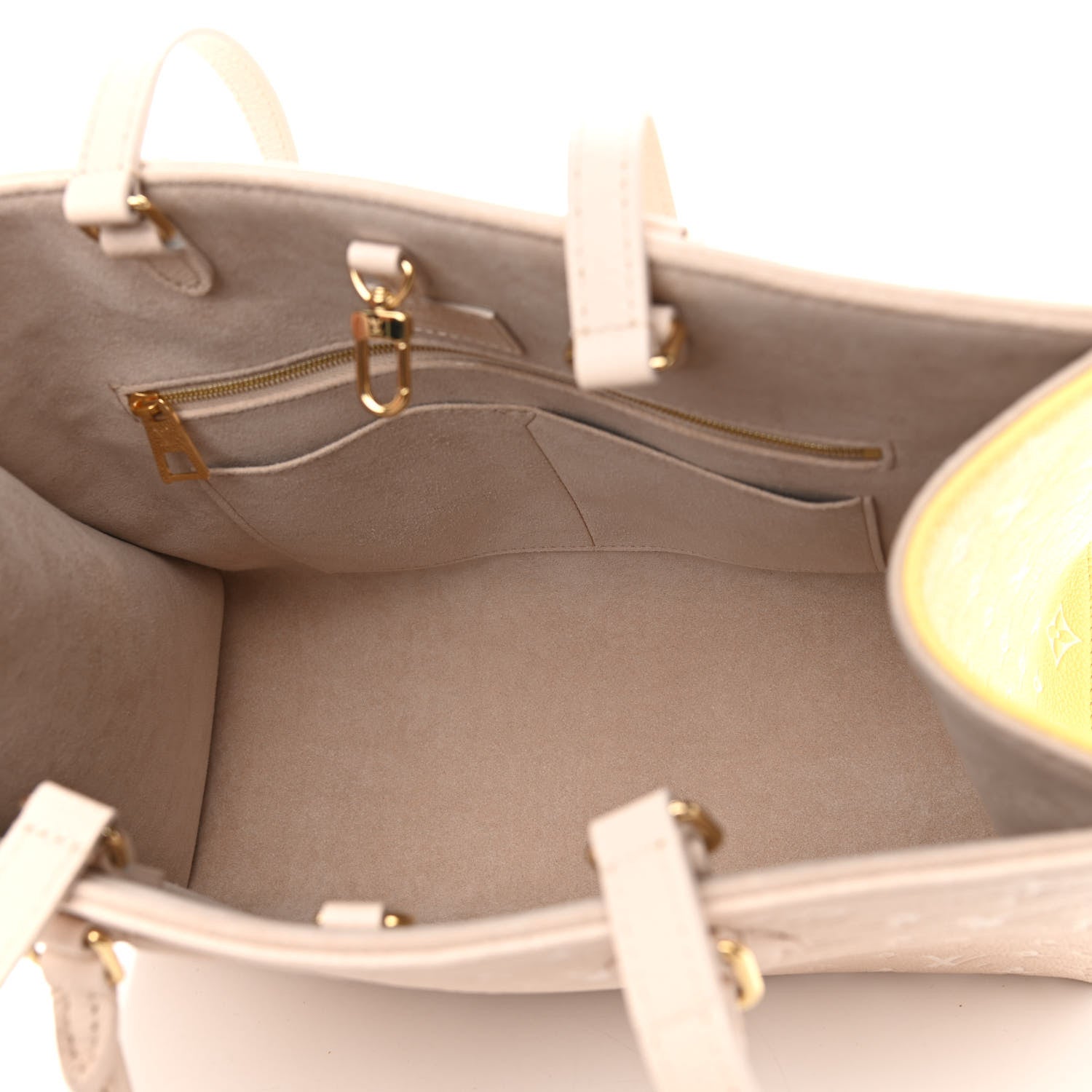 Louis Vuitton Empreinte Monogram Spring In The City Onthego MM Beige Pink Yellow 4 of 9