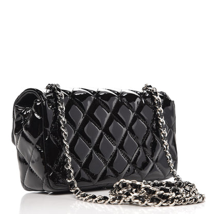Chanel Patent Calfskin Quilted Mini Rectangular Flap Black 5 of 9