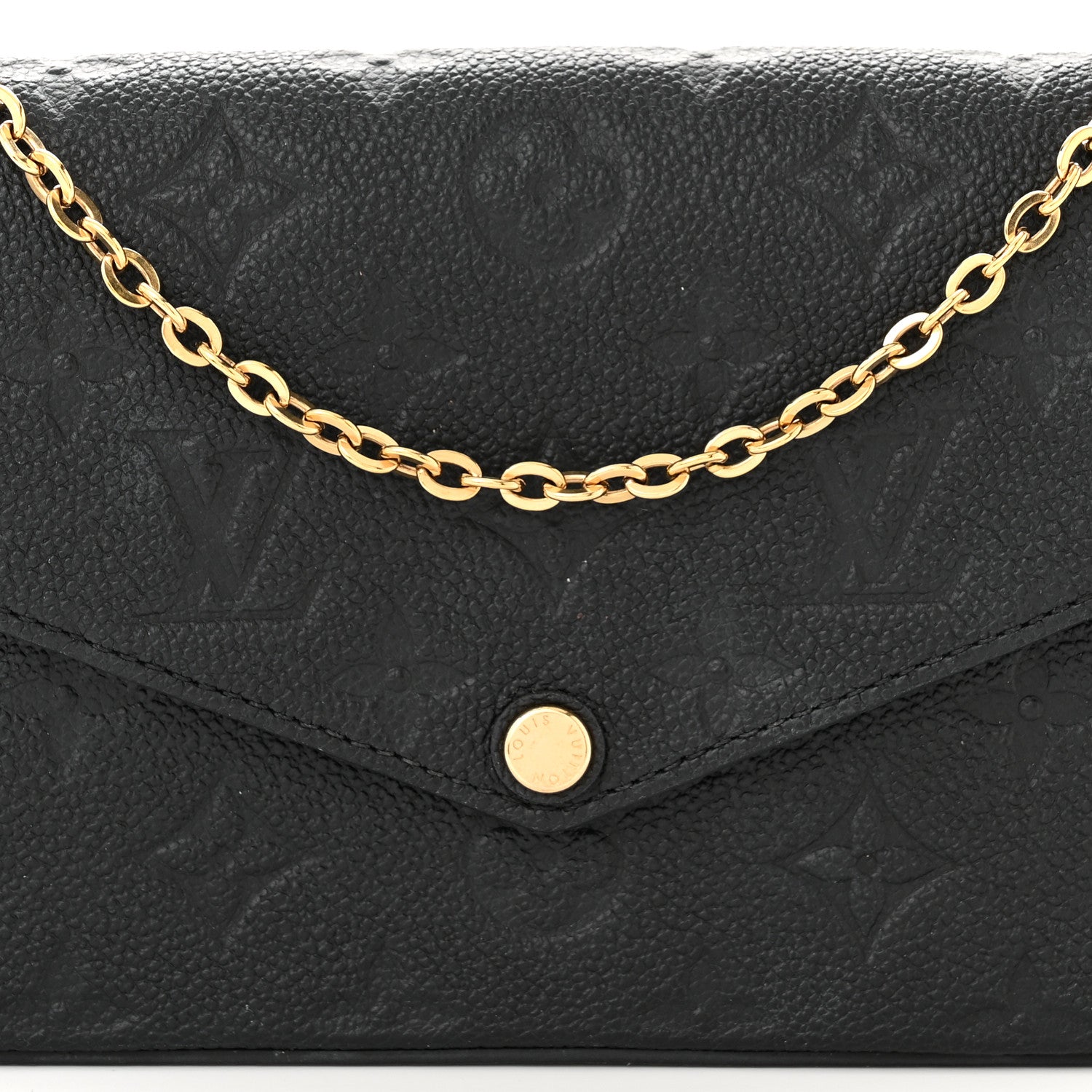 Louis Vuitton Empreinte Pochette Felicie Chain Wallet Black 8 of 10