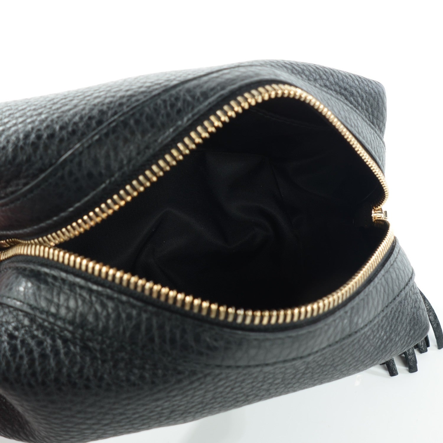 Gucci Pebbled Calfskin Soho Medium Cosmetic Case Black 5 of 7