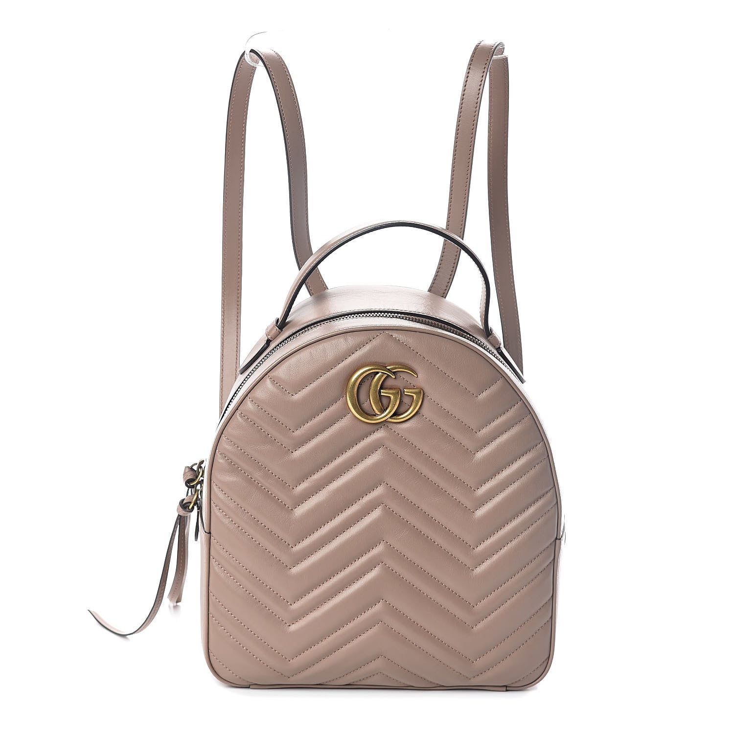 Gucci Calfskin Matelasse GG Marmont Backpack Porcelain Rose 1 of 9
