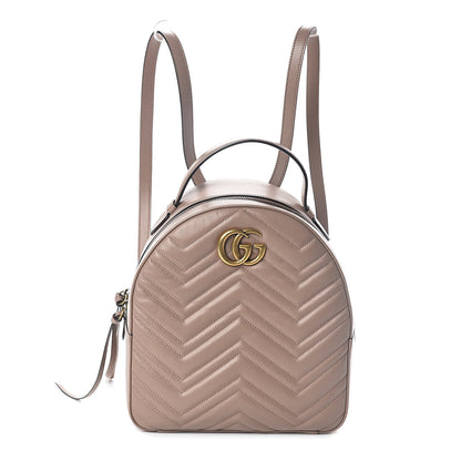 Gucci Calfskin Matelasse GG Marmont Backpack Porcelain Rose 1 of 9