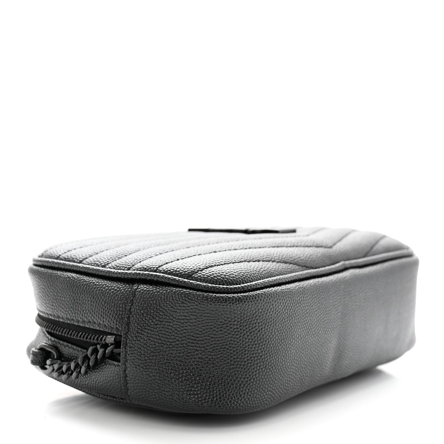 Saint Laurent Grain De Poudre Matelasse Monochrome Monogram Mini Lou Camera Bag Black 4 of 11
