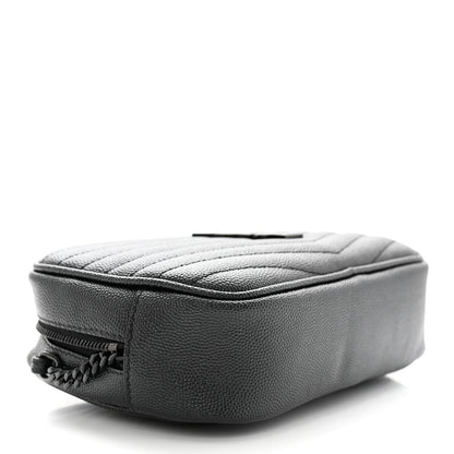 Saint Laurent Grain De Poudre Matelasse Monochrome Monogram Mini Lou Camera Bag Black 4 of 11