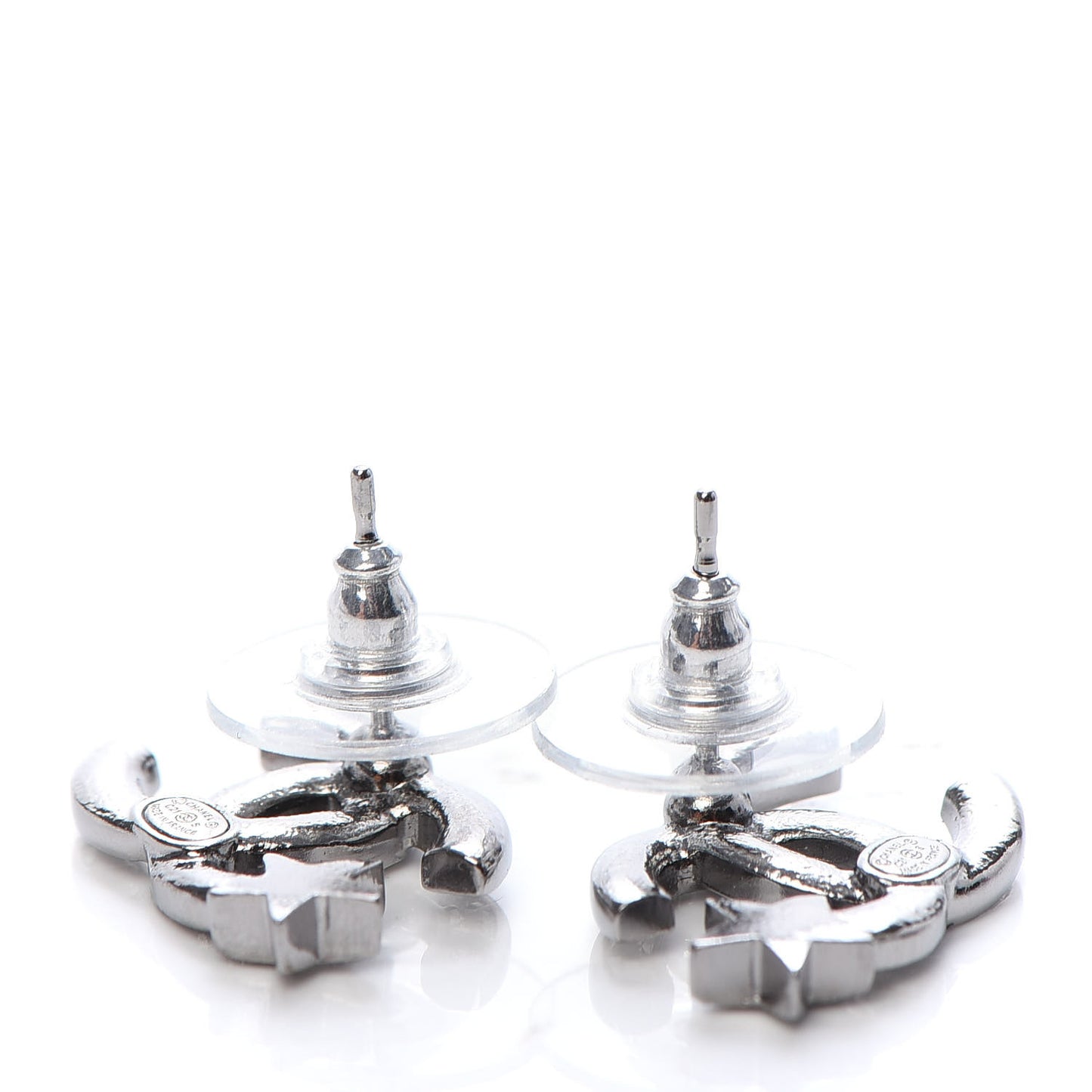 Crystal CC Starfall Earrings Silver