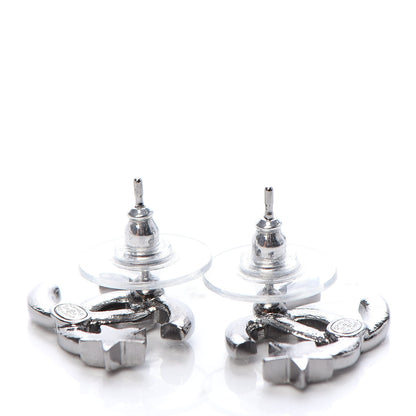 Chanel Crystal CC Starfall Earrings Silver 3 of 4