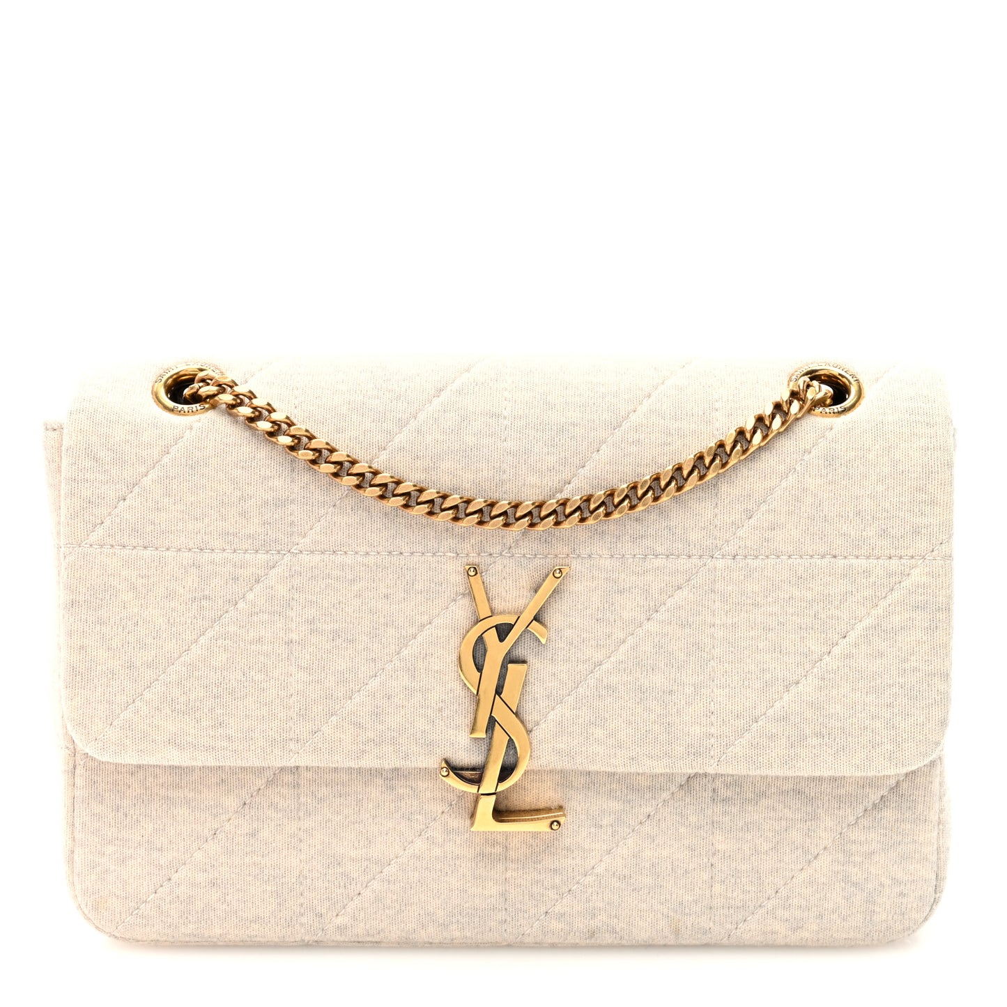 Jersey Wool Patchwork Monogram Medium Jamie Off White