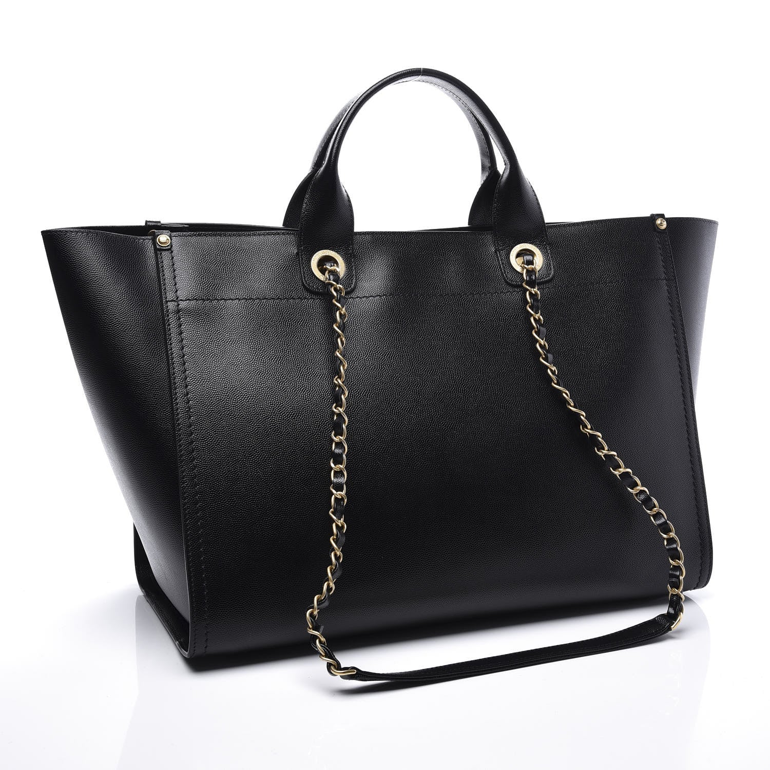Chanel Caviar Medium Studded Deauville Tote Black 2 of 10