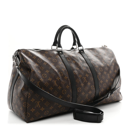 Louis Vuitton Monogram Macassar Keepall Bandouliere 55 2 of 9