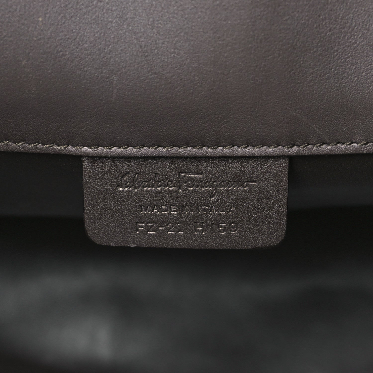 Salvatore Ferragamo Calfskin Studio Bag Caraway Seed 7 of 9