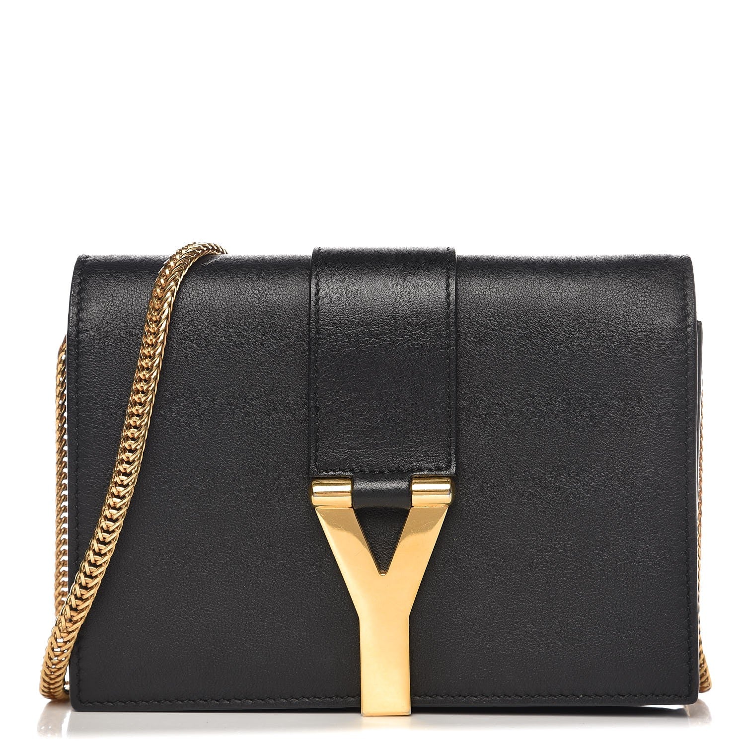 Saint Laurent Calfskin Small Classic Y Satchel Bag Black 1 of 7