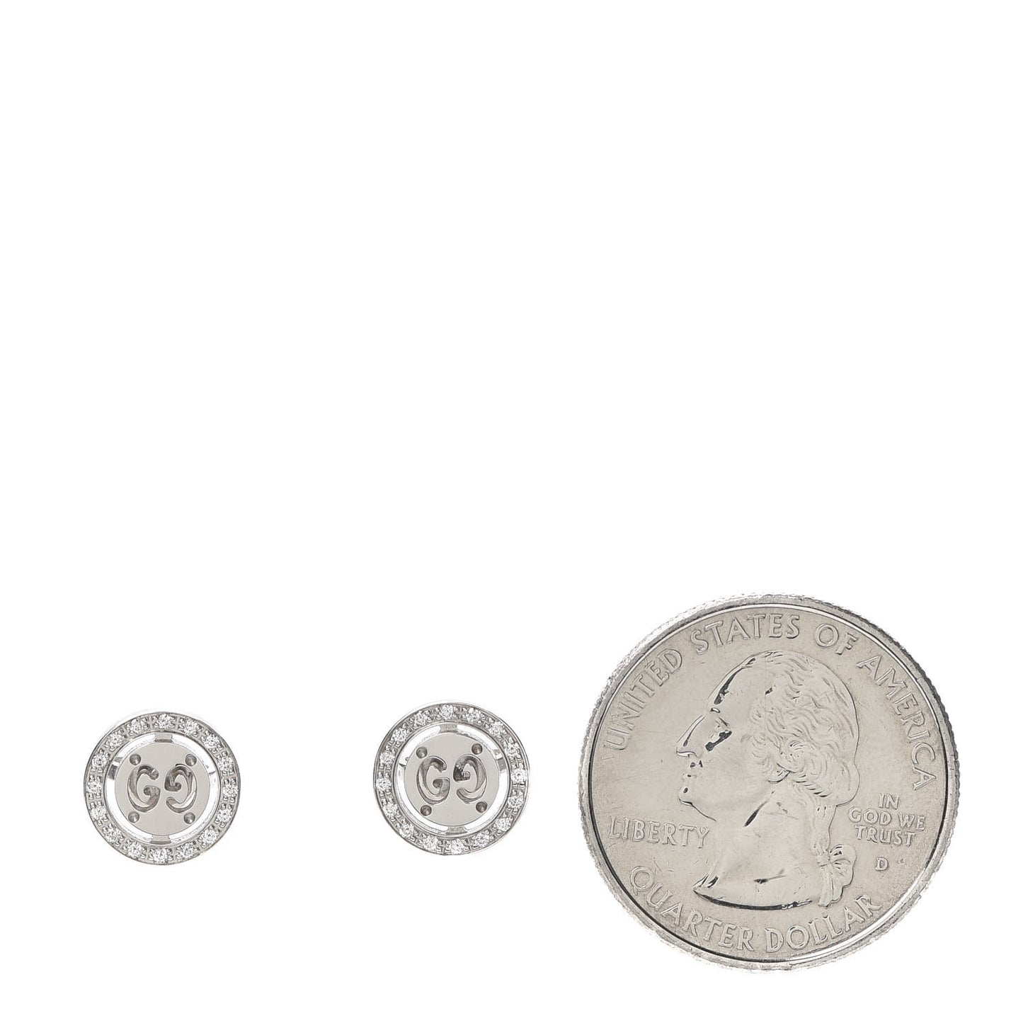 18K White Gold Diamond Icon Twirl Stud Earrings