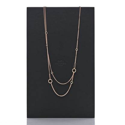 Hermes 18K Rose Gold Echappee Extra Long Necklace 5 of 5