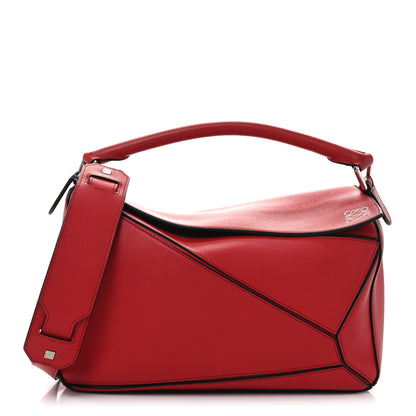 Loewe Calfskin Medium Puzzle Bag Scarlet 1 of 10