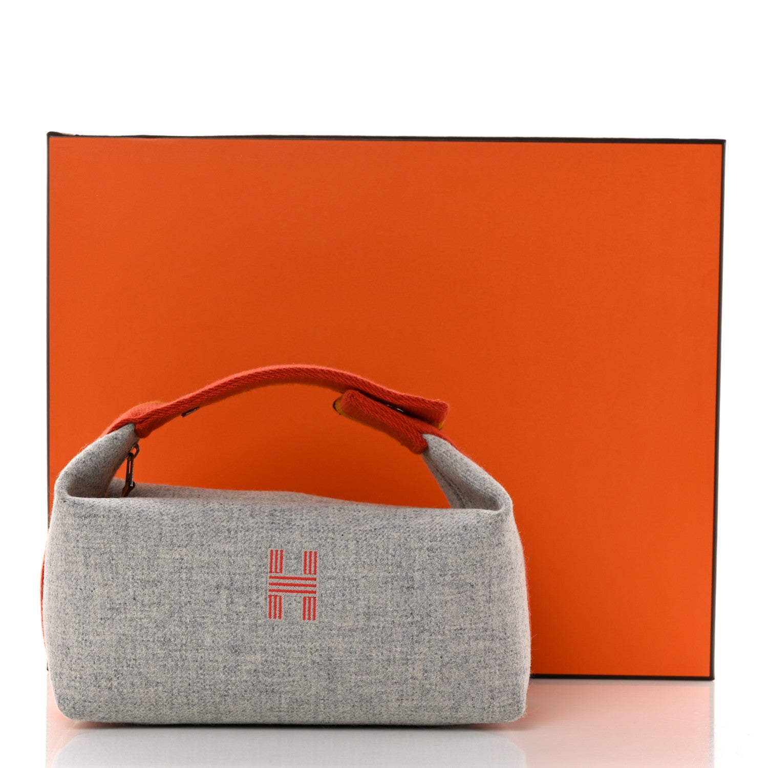 Hermes Canvas Small Bride-A-Brac Pouch Gris Flanelle 7 of 7