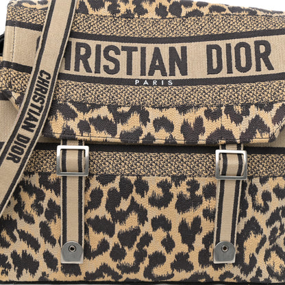 Christian Dior Canvas Mizza Embroidered Leopard Medium Diorcamp Messenger Beige 8 of 10