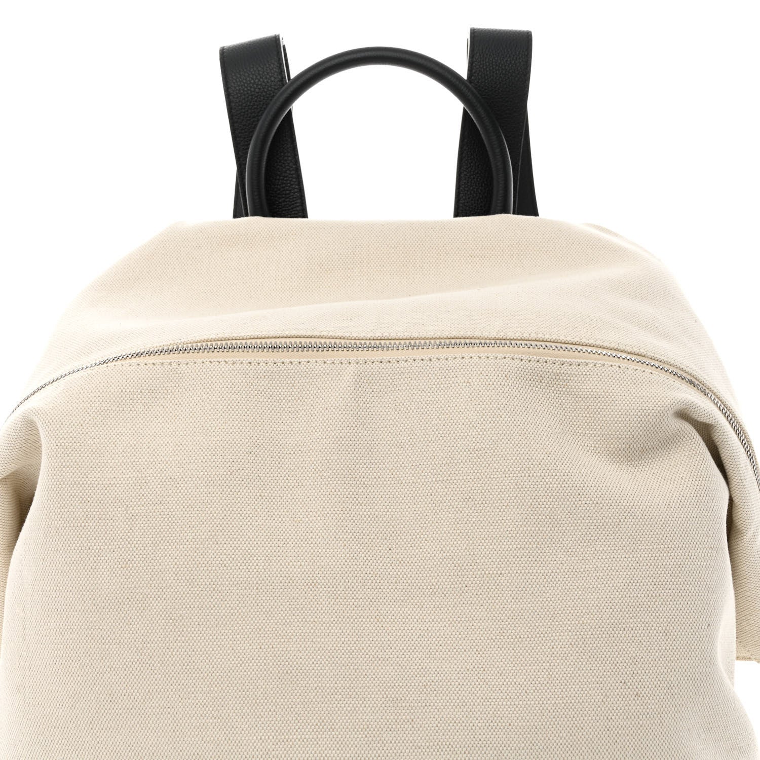 Bottega Veneta Canvas Calfskin Backpack Natural Black 7 of 9