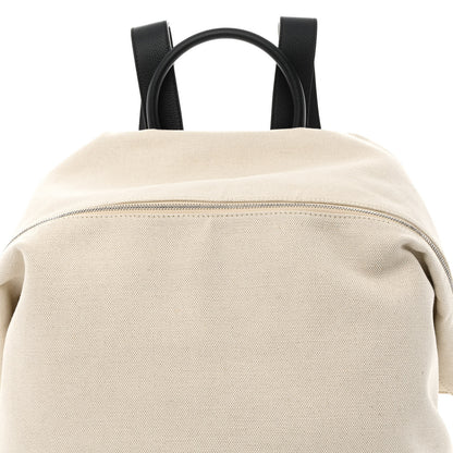 Bottega Veneta Canvas Calfskin Backpack Natural Black 7 of 9