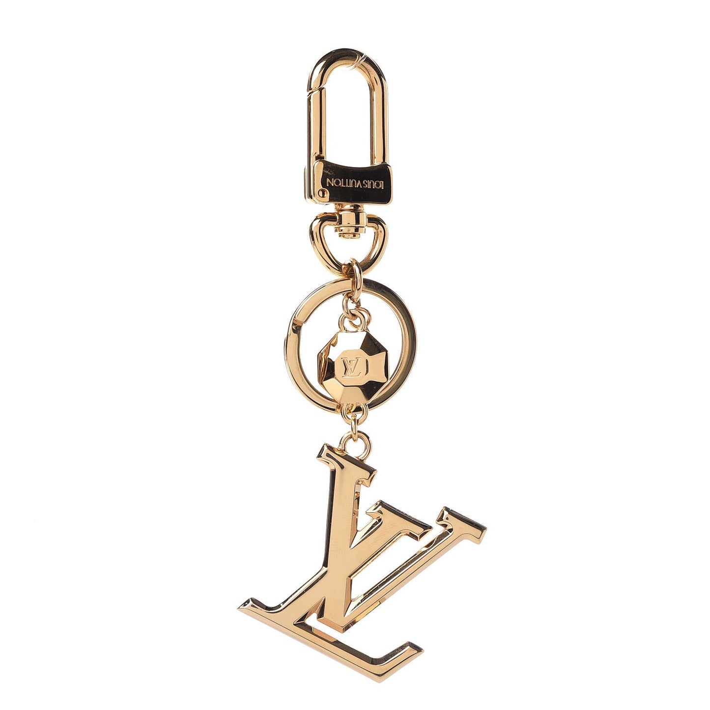 LV Facettes Bag Charm Key Holder Gold