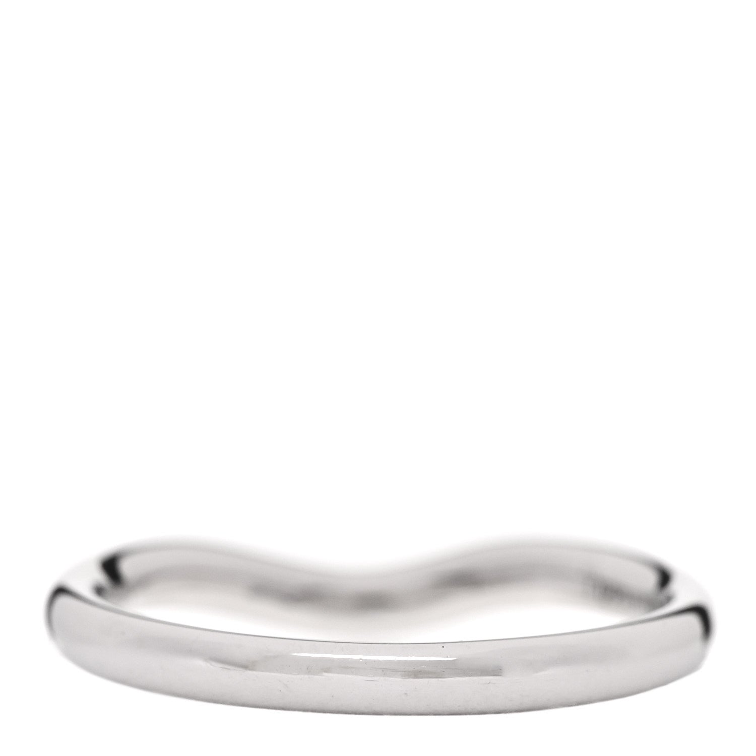 Tiffany Platinum Yellow Diamond Elsa Peretti Wedding Band Ring 53 6.5 3 of 6