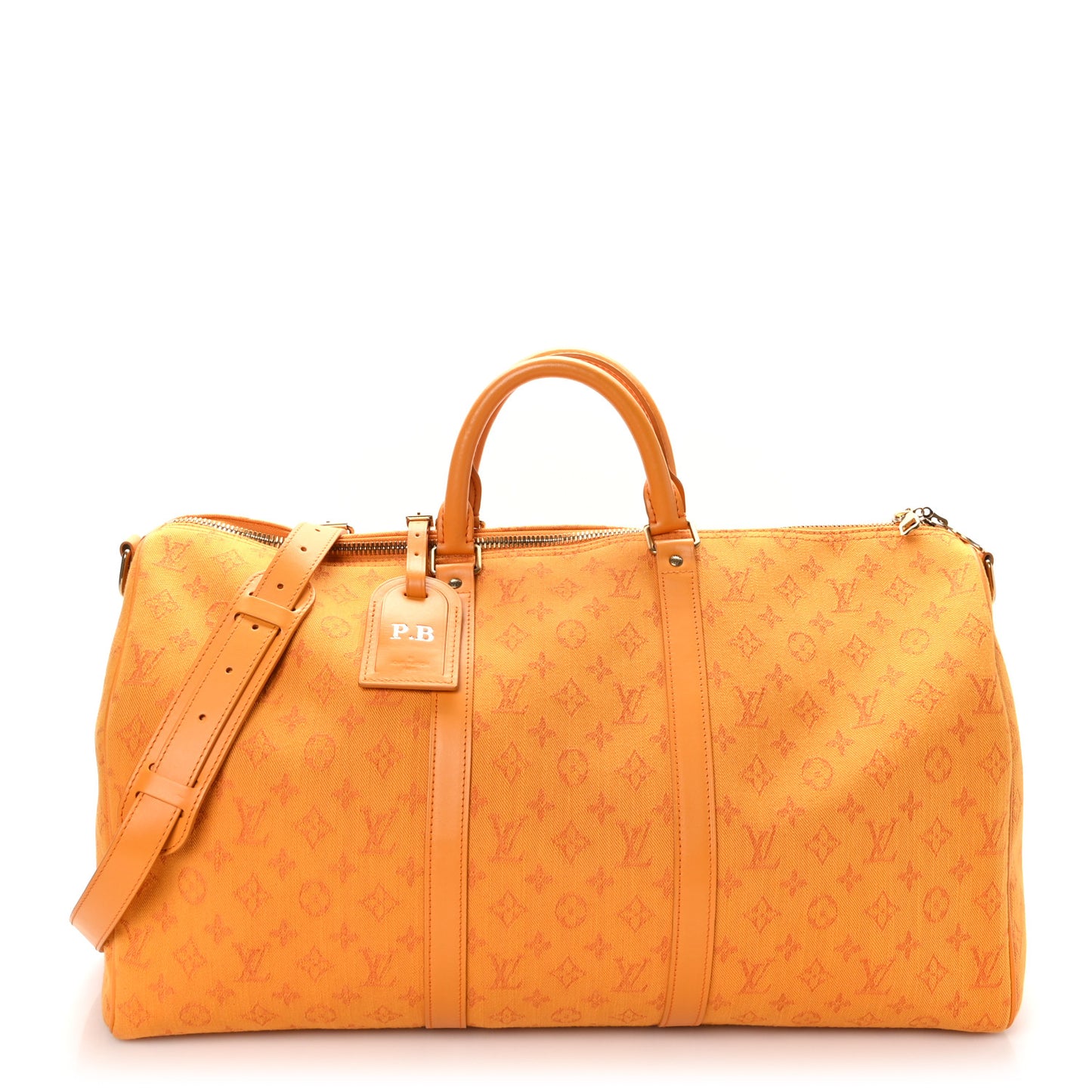 Denim Monogram Keepall Bandouliere 50 Ocre