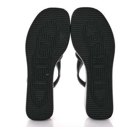 Hermes Nappa Gipsy Sandals 39 Black 6 of 9