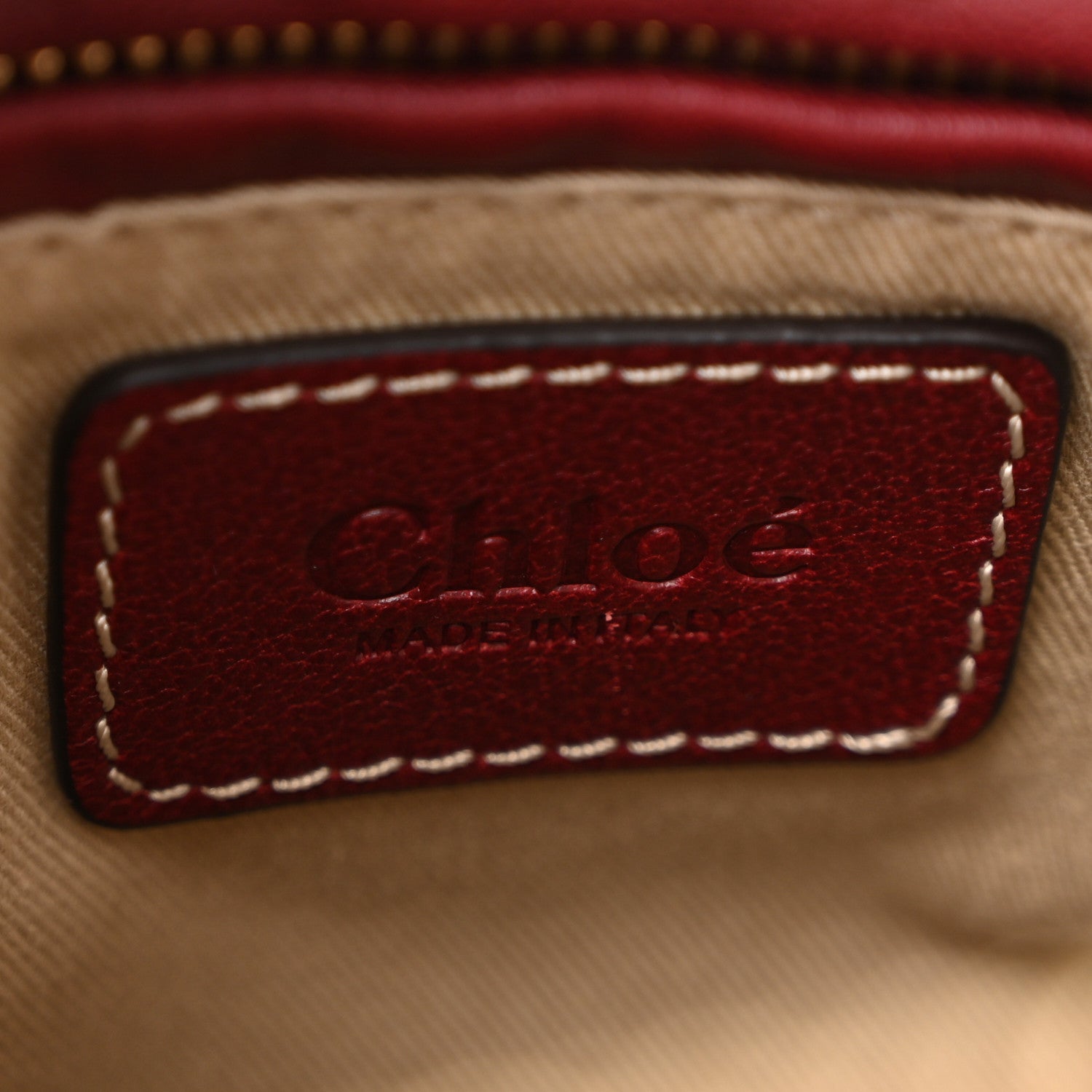 Chloe Calfskin Medium Marcie Satchel Stormy Red 6 of 15